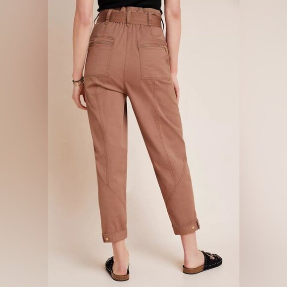 By Anthropologie Ellie Embroidered Utility Pants, size 8 - Picture 3 of 13
